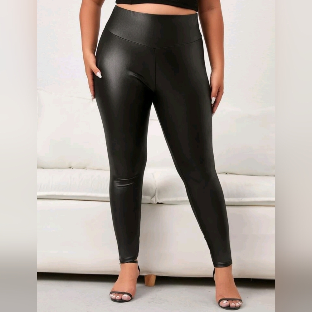 High Waist PU Leggings